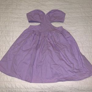 Violet colored cocktail dress